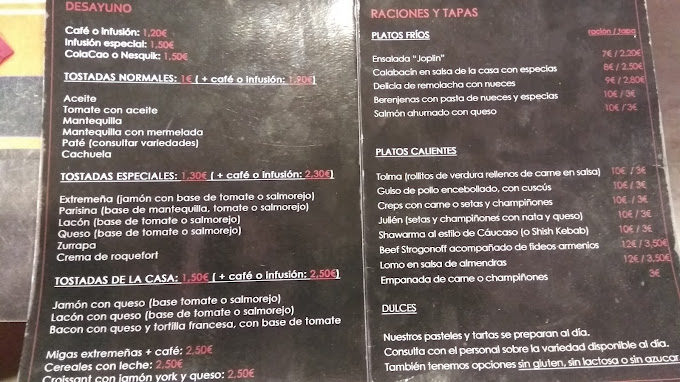 Café Joplin menu 3